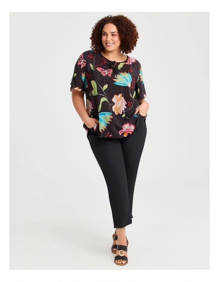 Sequin Embroidery Natural Top Black/multi image 3