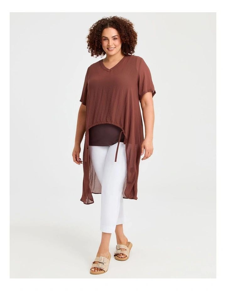 Chiffon Destination Top Dark Russet image 3