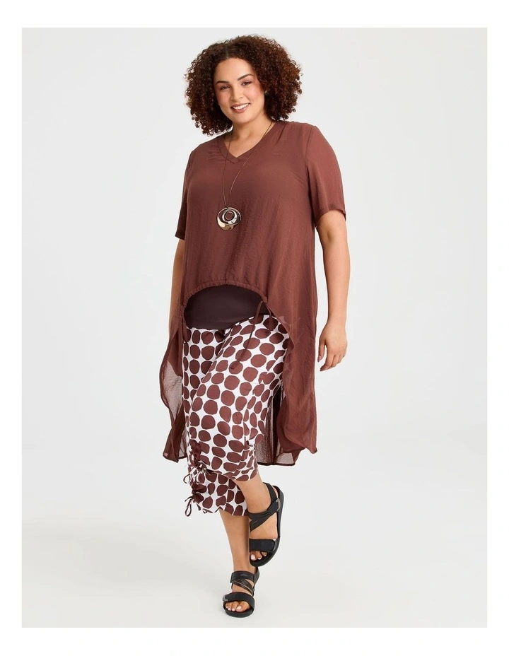 Chiffon Destination Top Dark Russet image 4