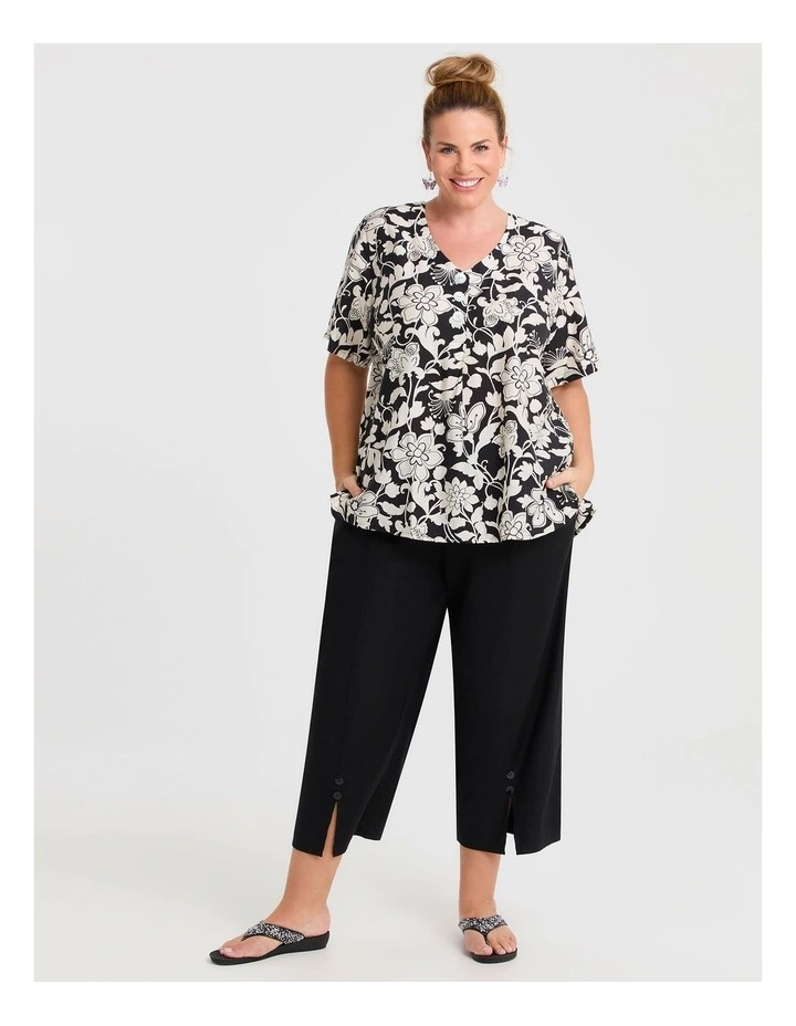 Piia Swing Natural Top Black Print image 3