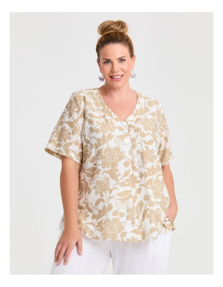 Piia Swing Natural Top Beige Print image 1