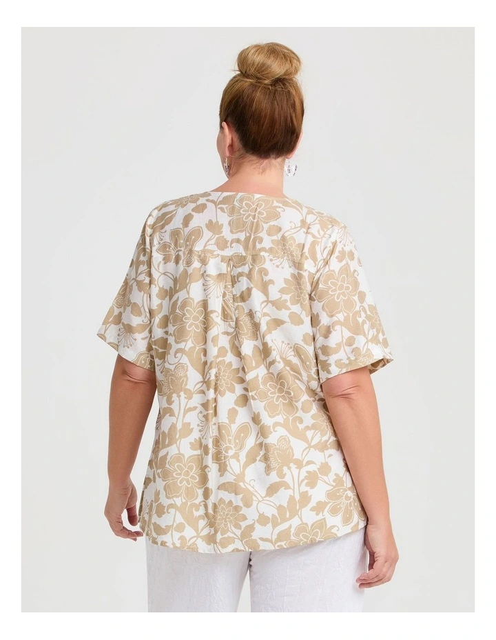 Piia Swing Natural Top Beige Print image 2