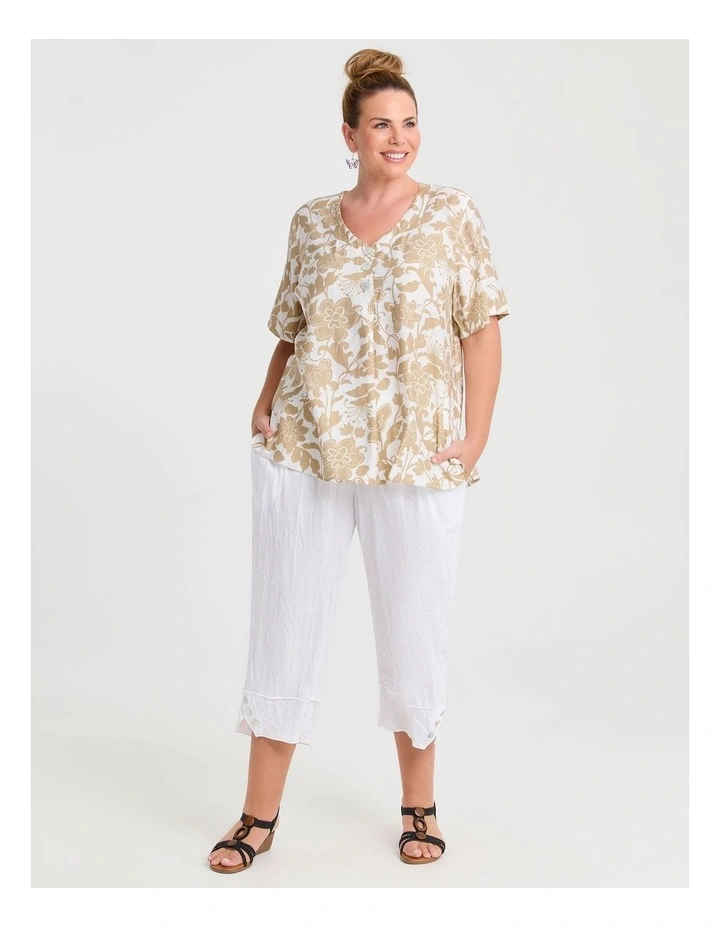Piia Swing Natural Top Beige Print image 3