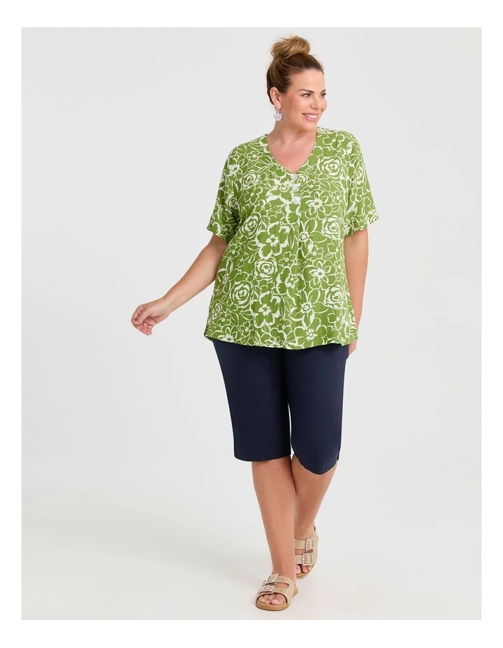 Piia Swing Natural Top Green Print image 3