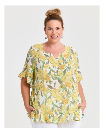 YELLOW FLORAL PRINT colour