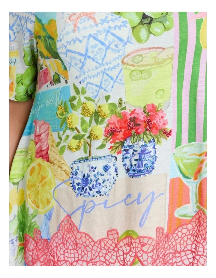 Spicy Cotton Modal Slub Top Print image 3