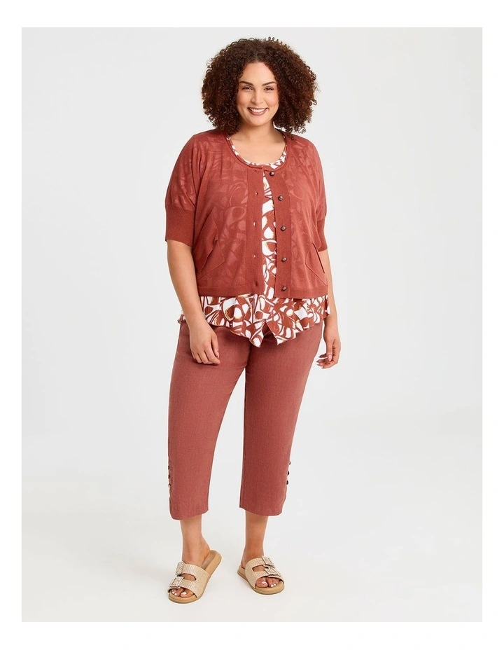 Moroccan Sun Foil Natural Top in Multi image 4