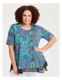 Pebble Tile Bamboo Top Print