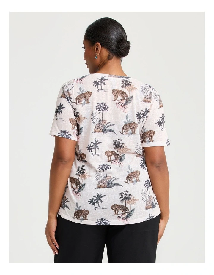 Slub Animal Glam Top Print image 2