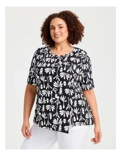 Natural Tropics Top Print