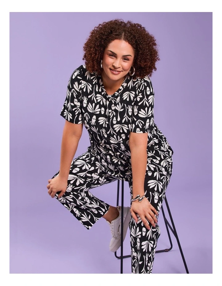 Natural Tropics Top Print image 3