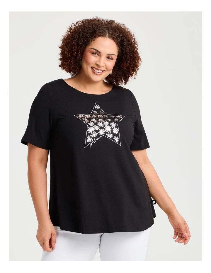 Natural Stars Align Top Black image 1