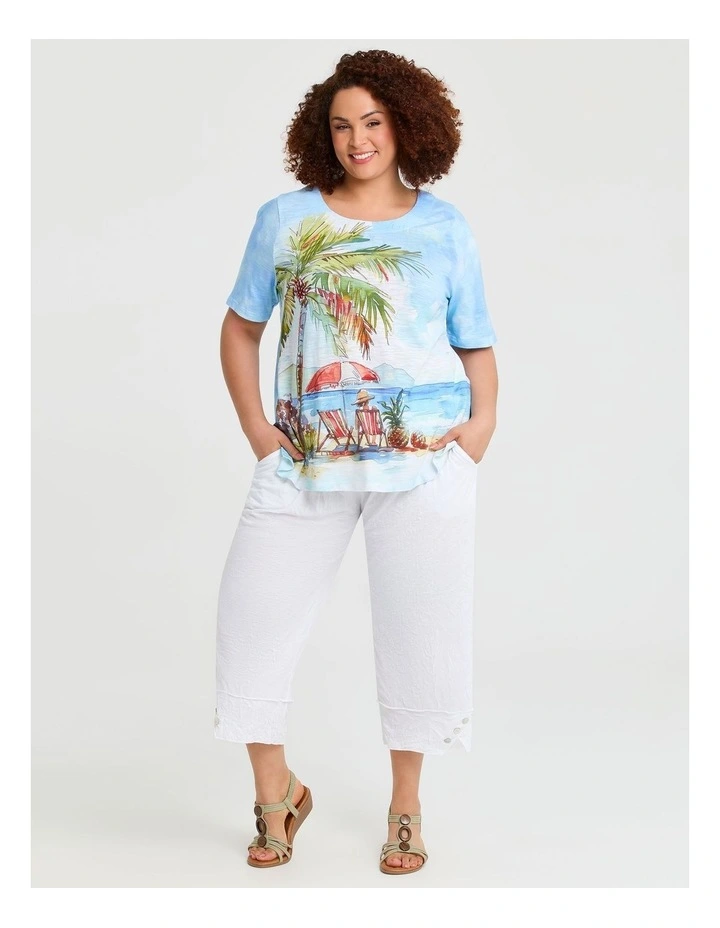 Cotton Slub Vacay Top Print image 3