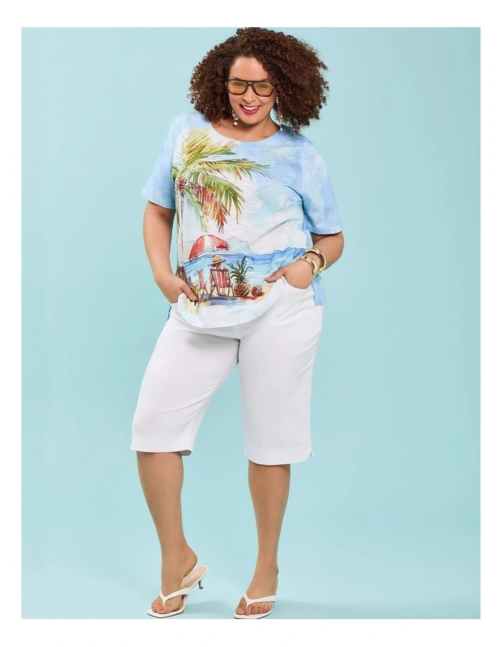 Cotton Slub Vacay Top Print image 5