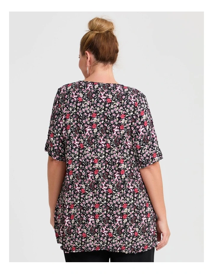 Panel Detail Crushed Top Black Floral image 2