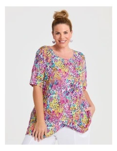 Panel Detail Crushed Top Multi Print