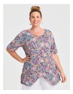 Panel Detail Crushed Top Ditsy Floral