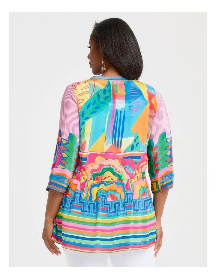 Natural Abstract Sorbet Top Print image 2