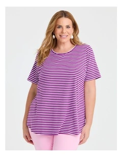 Australian Cotton Stripe T-shirt in Multi