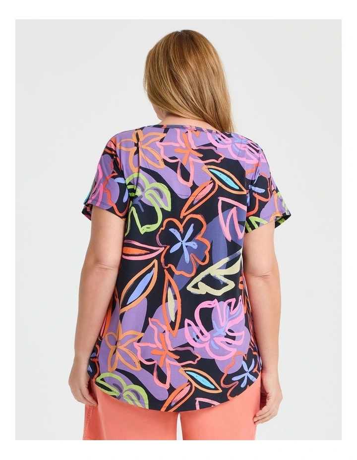 Cotton Soft Bloom T-shirt in Print image 2