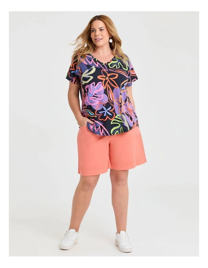 Cotton Soft Bloom T-shirt in Print image 3