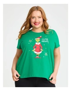 The Grinch Cotton T-shirt in Simply Green