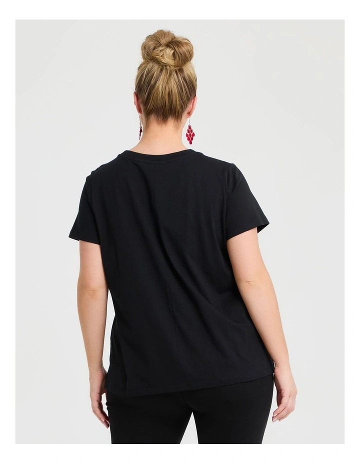 Cotton Bouffants Xmas T-shirt in Black image 2