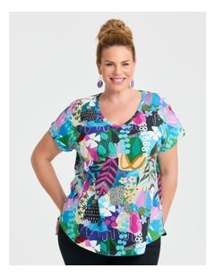 Cotton Joan Blond T-shirt in Print