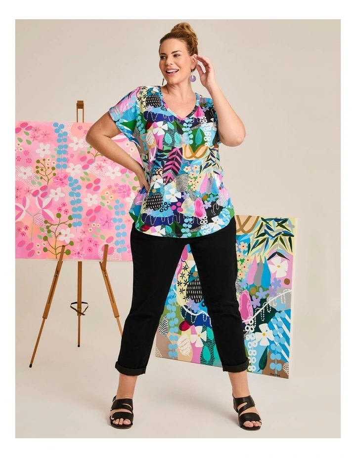 Cotton Joan Blond T-shirt in Print image 5