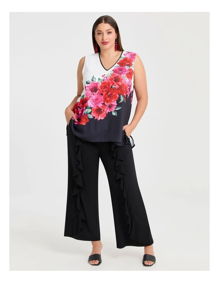 Floradora Border Tunic Black/floral image 3