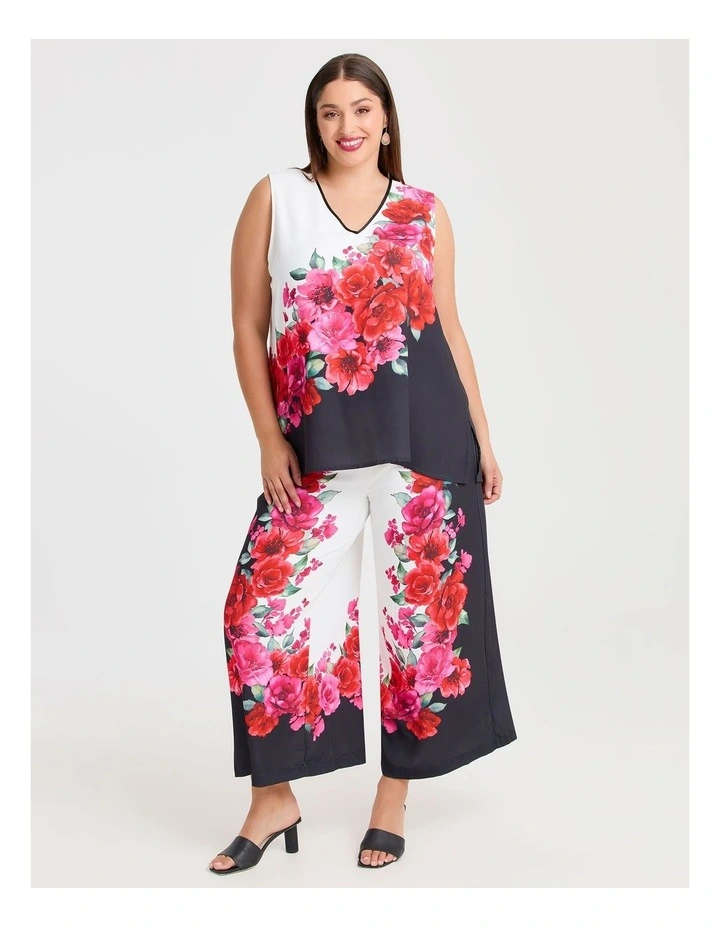 Floradora Border Tunic Black/floral image 4