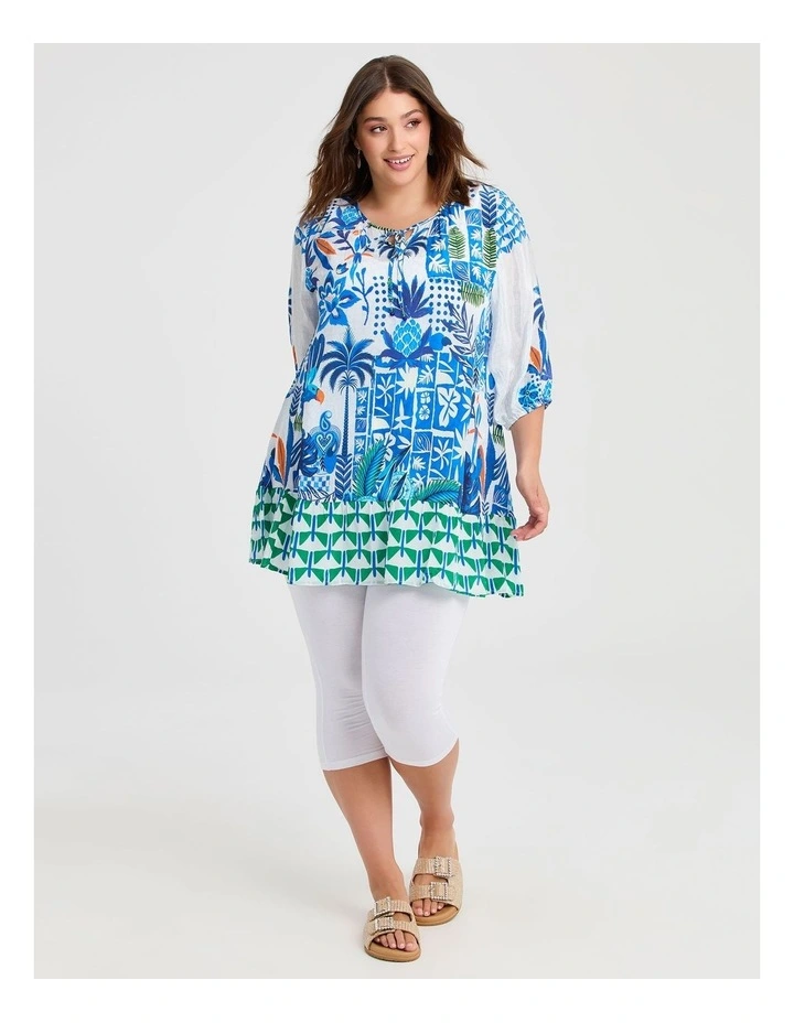 Natural Fresh Tropics Tunic in Multi image 3