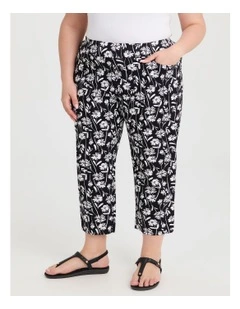 Petite Natural Floral Pant in Multi