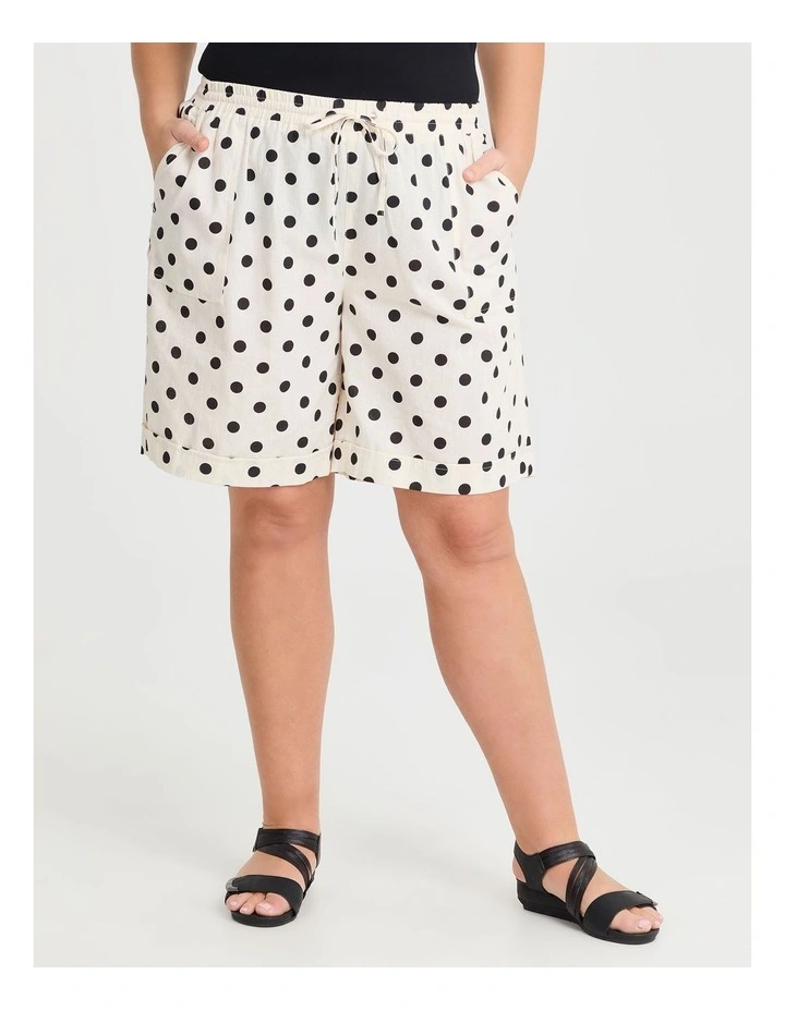 Cotton Linen Bermuda Short in Multi image 1