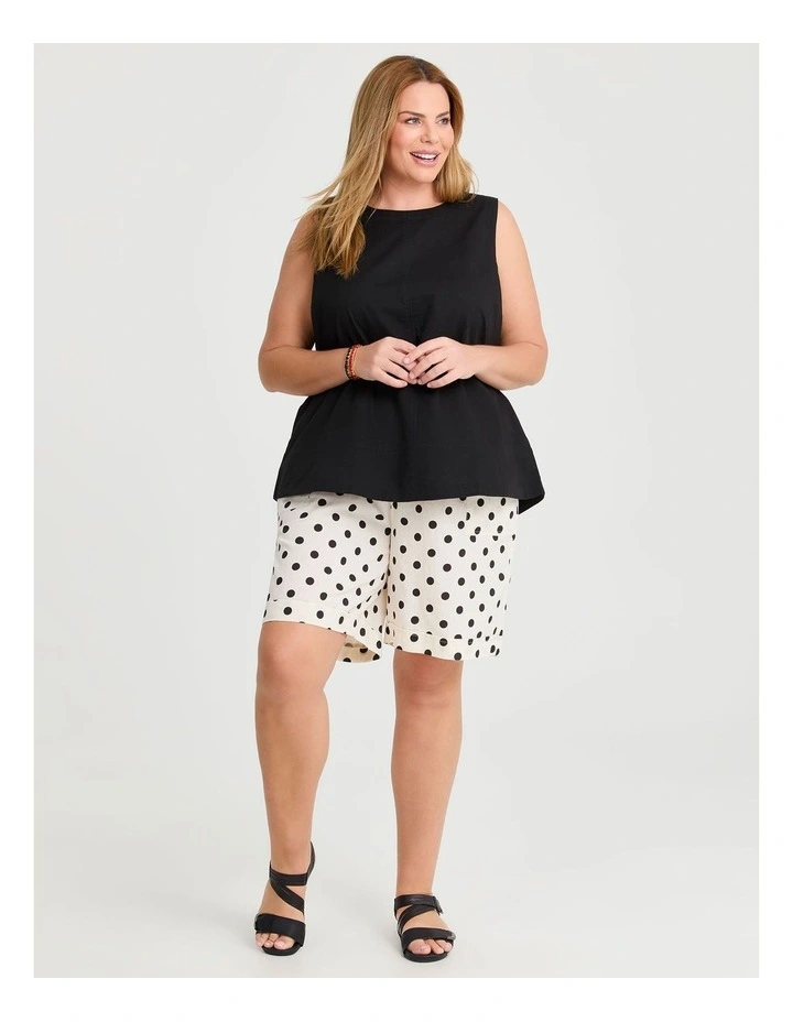 Cotton Linen Bermuda Short in Multi image 3