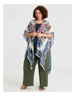 Floral Paisley Cape Kimono Multi