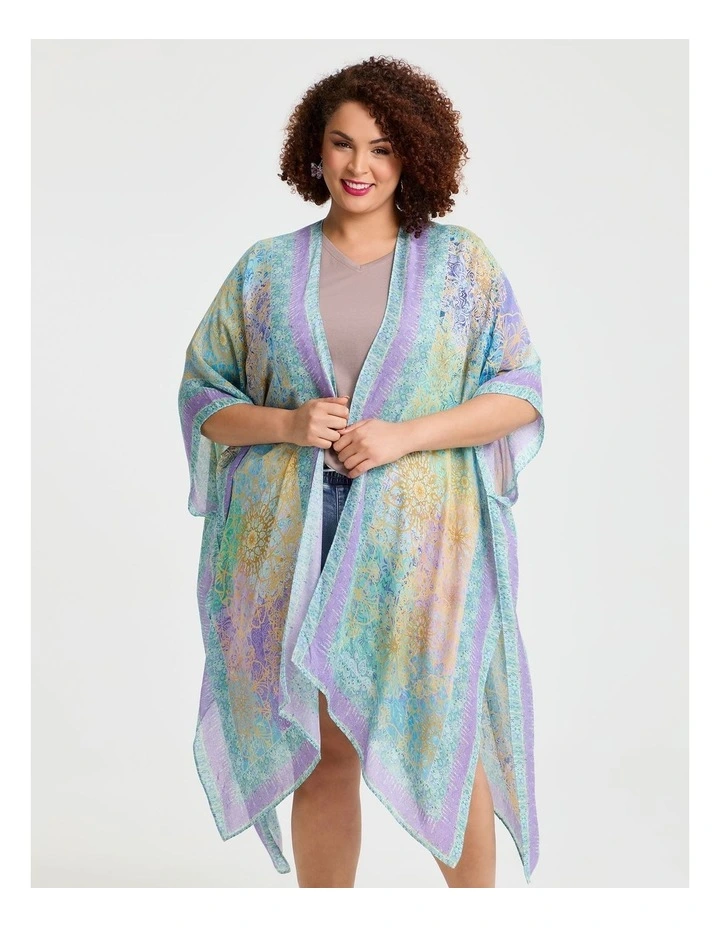 Mandella Cape Kimono Multi image 4