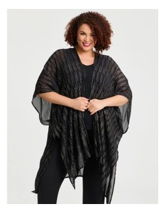 Evening Jacquard Cape Black