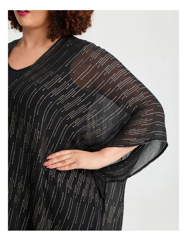 Evening Jacquard Cape Black image 3