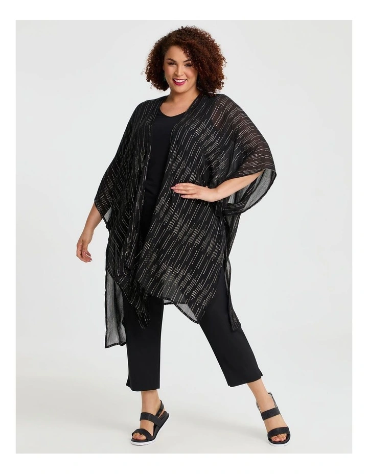 Evening Jacquard Cape Black image 4