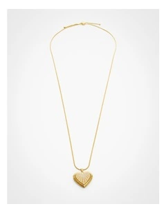 Gold Heart Locket Necklace Gold