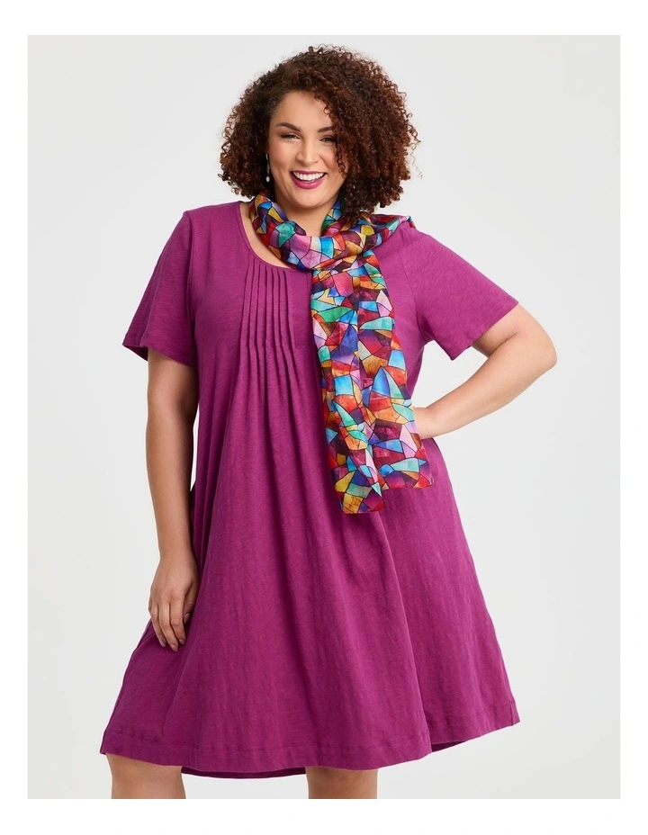 Multicolour Silk Scarf in Multi image 2