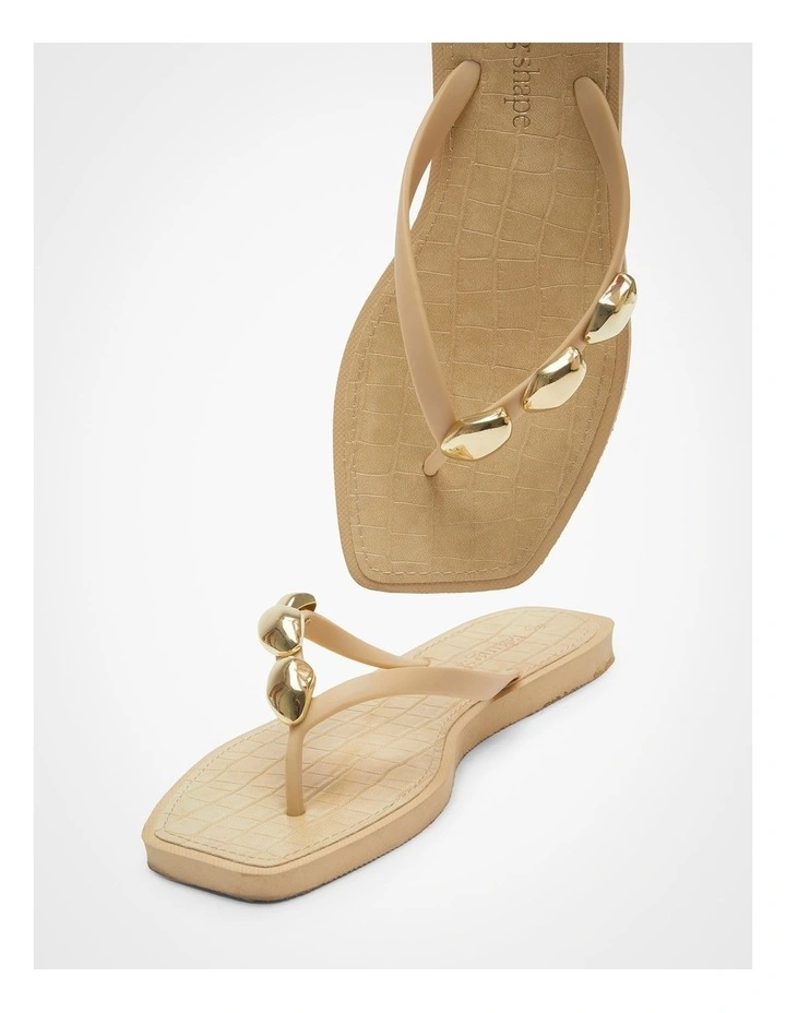 Trim Detail Flip Flop in Latte image 5