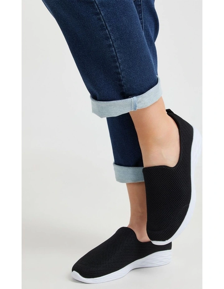 Slip On Mesh Sneaker in Black image 6