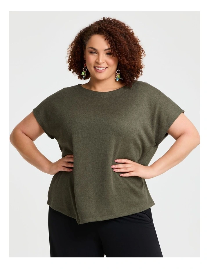 Lena Gauze Overtop in Olive image 1