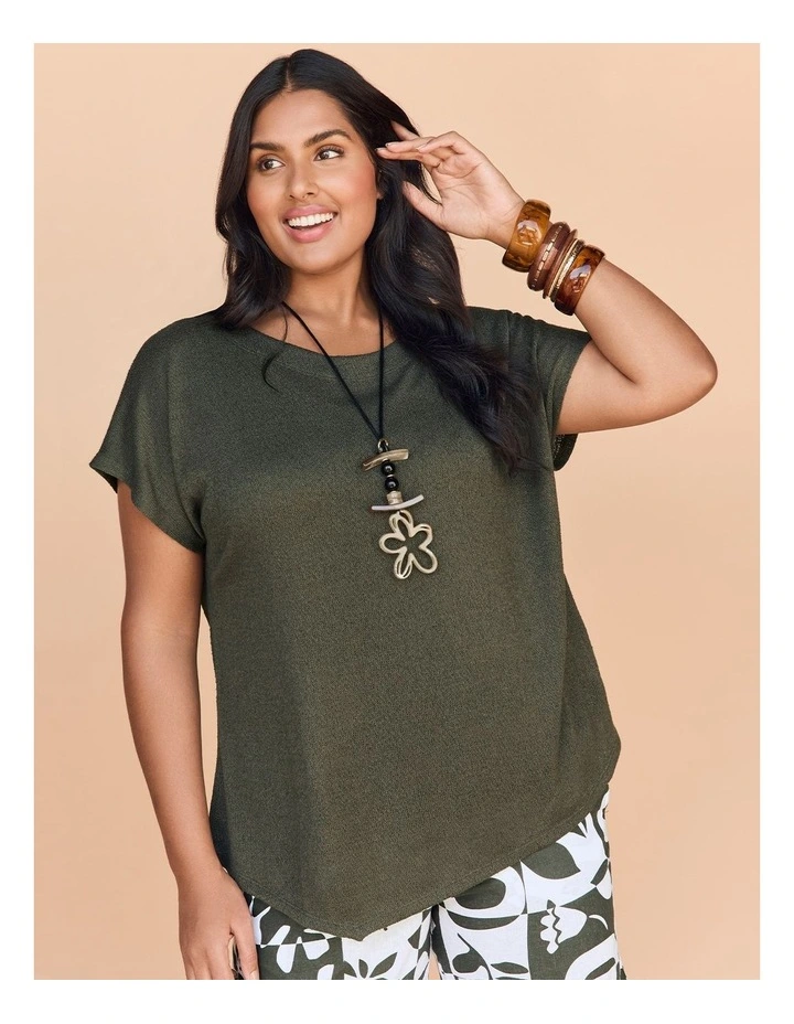 Lena Gauze Overtop in Olive image 5