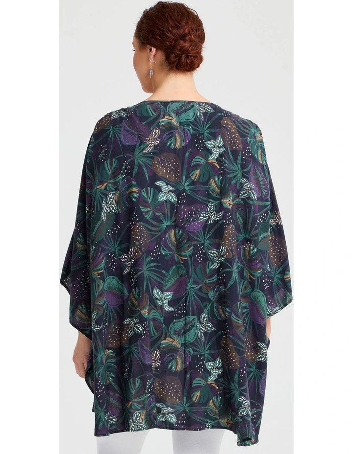 Tropical Peephole Poncho Multi image 2