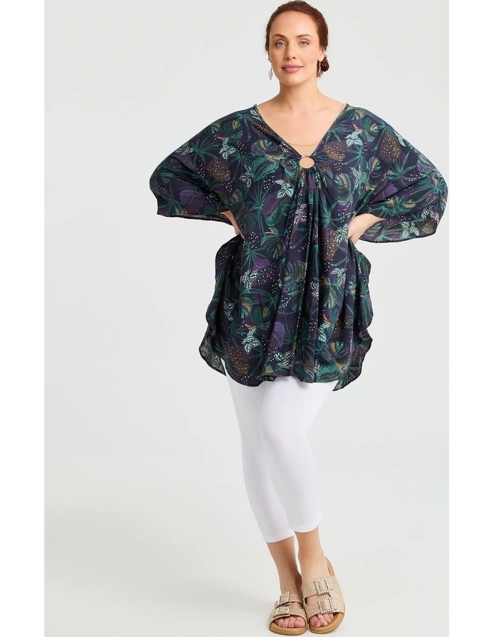 Tropical Peephole Poncho Multi image 3