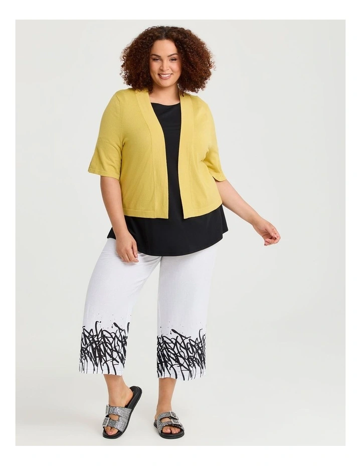 Jessie Crop Natural Cardigan Banana image 4