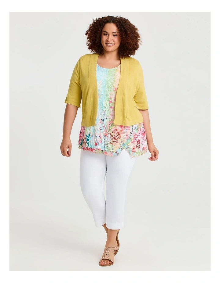 Jessie Crop Natural Cardigan Banana image 5